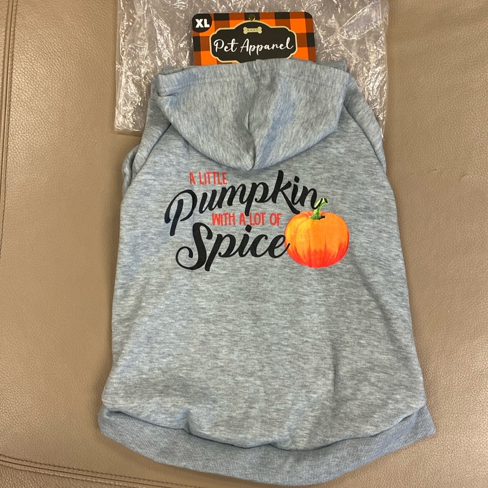 Pumpkin Spice Hoodie Pet Apparel - XL